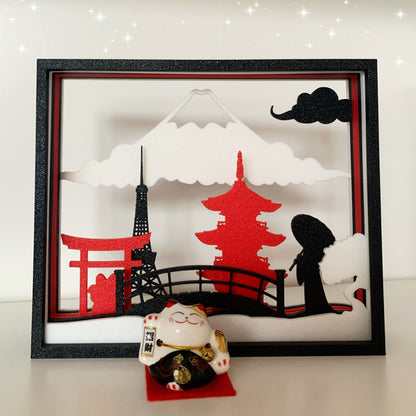 ShadowBox Japonská Krajina