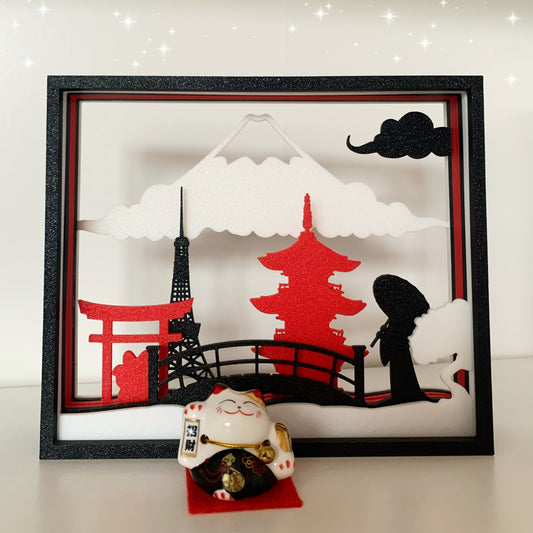 ShadowBox Japonská Krajina